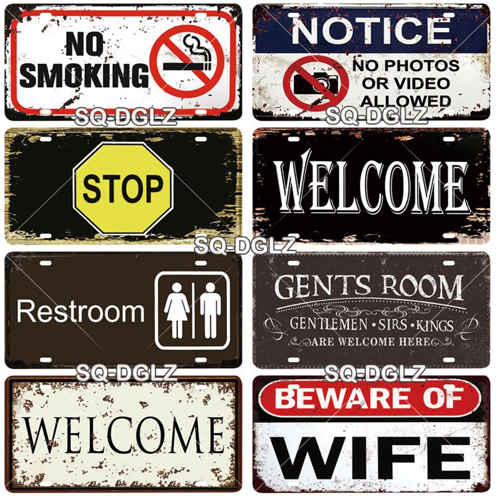 [SQ-DGLZ] Warning WiFi Camera License Plate Tin Sign Store Bar Wall Decoration Metal Sign Home Decor Painting Plaques Art Poster