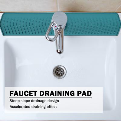 Silicone Kitchen Sink Splash Mat Fast Drainage Kitchen Sink Faucet Splash Guard for Kitchen Counter Bathroom for Faucet