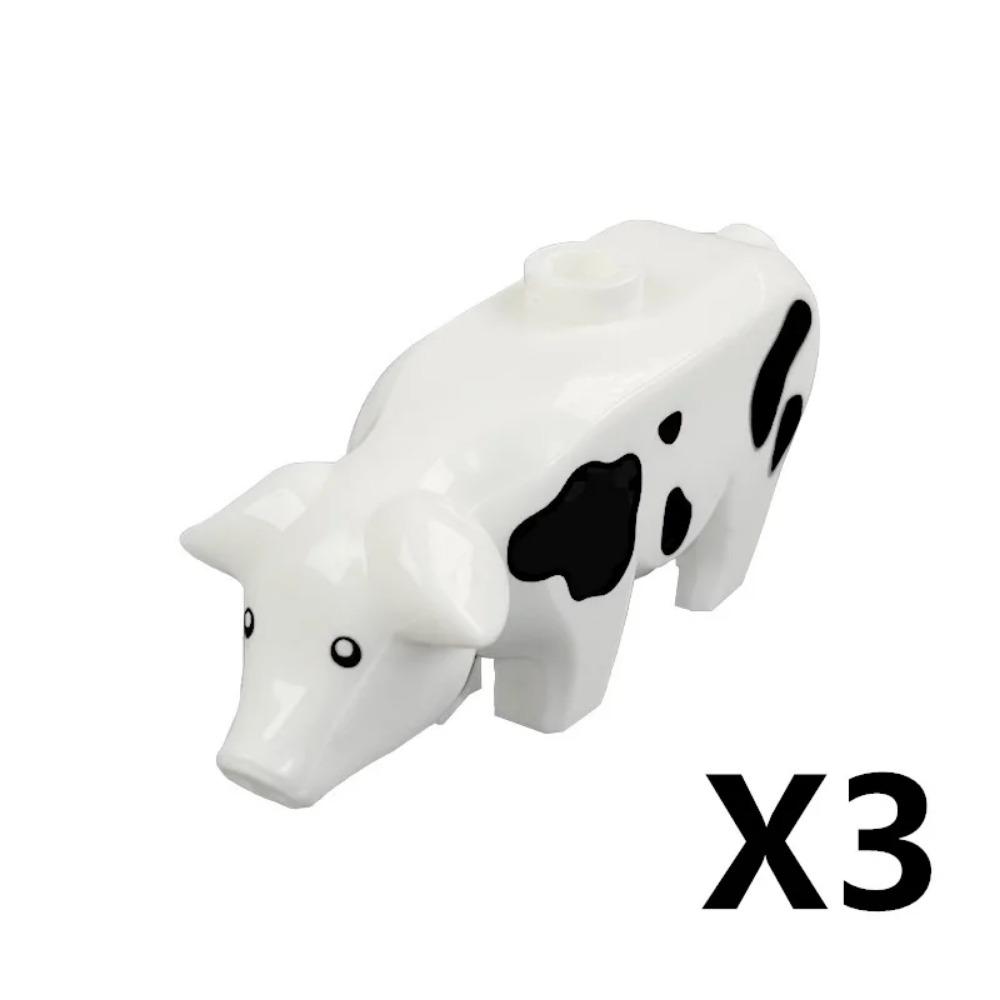 MOC ZOO Farma Zvířat Stavební Kostky Sova Ještěrka Chobotnice Veverka Prase Pes Kuře Kočka Holub Myš Vlk Králík Mini DIY Kostka K060