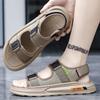 Men's shoes 2025 summer new outdoor travel beach shoes men's fashion Velcro casual comfortable soft-soled sandals