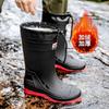 High-end Rain Shoes Men's Closed Rainproof Waterproof Shoes High Rain Boots Takeaway Rider Special Rubber Shoes Fishing Shoes