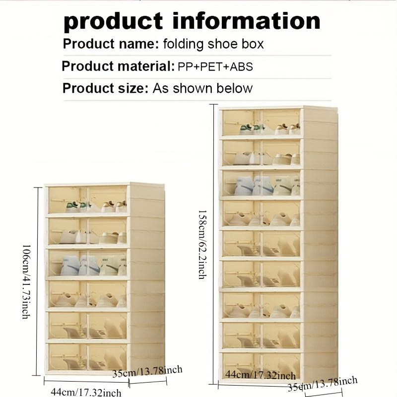Uninstallable Foldable Shoe Storage Rack, Suitable for Multiple Scenes In Living Room and Bedroom, Plastic Integrally Molded Sho