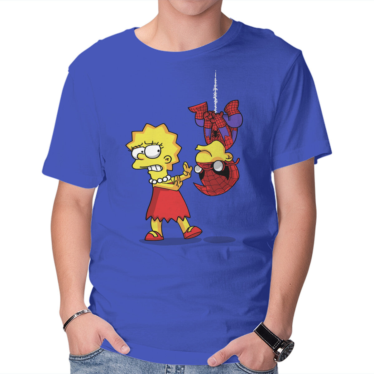 Unisex Crew Neck T-Shirt Spider Ugh Graphic Short Sleeve Casual Tee M