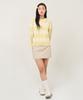 Plack Woman Cotton Tuck Mini Skirt Beige