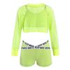 Kids Girls Cool Hip Hop Dance Outfits 3Pcs Workout Short Net Blouse with Tank Top and Boyshorts Set Street Dance Clothes