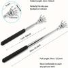 Scărpinător de spate portabil extensibil din oțel inoxidabil, telescopic, pentru oameni și animale de companie, masajor de spate extensibil
