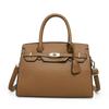 Bag women's early spring new simple solid color shoulder bag fashion temperament lychee pattern handbag