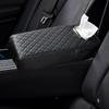 Universal Car Center Console Armrest Cushion Holder PU Leather Armrest Pad Portable Car Amrest Pillow Cover With Tissue Box