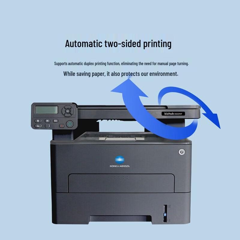 Konica Minolta 3022MF A4 Black & White Laser Multifunction Printer CN plug (adapter included)