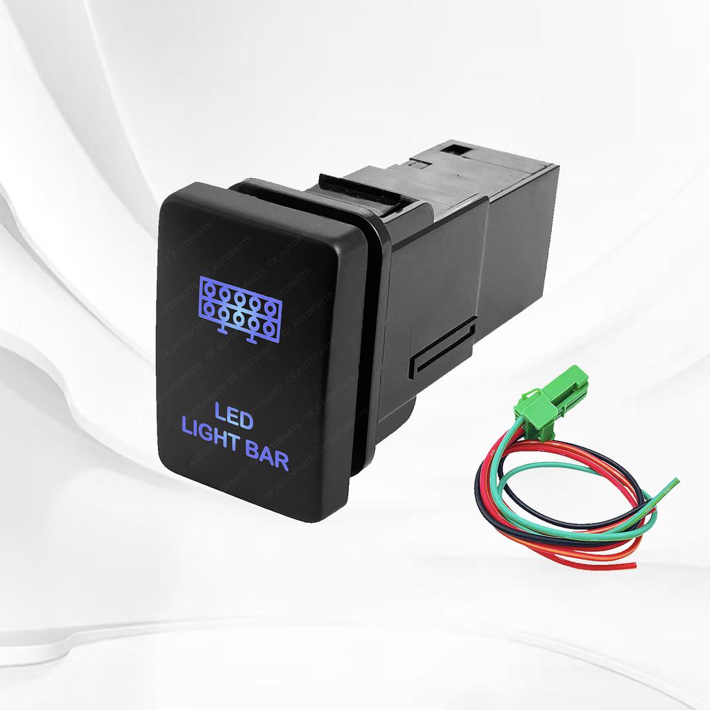 Led Fog Lights Push Switch Beacon On Off / Horn Momentary Button For Toyota PRADO Camry Altis Corolla RAV4 4Runner Highlande