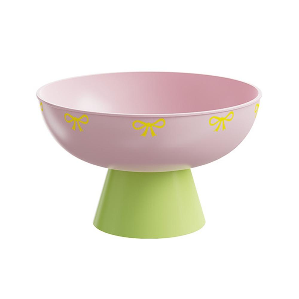 Fashion Dopamine Fruit Plate High-foot Plastic Dried Fruit Plate Detachable Candy Snack Tray Household Desktop Storage