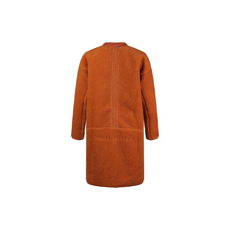 Adidas W S2S Boact Casual Sports Mid-Length Plush Knitted Jacket Women Jacket Khaki-Brown ED1511