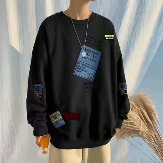 Men's Korean Long-Sleeve Trendy Sweatshirt - Autumn & Spring Inner Wear