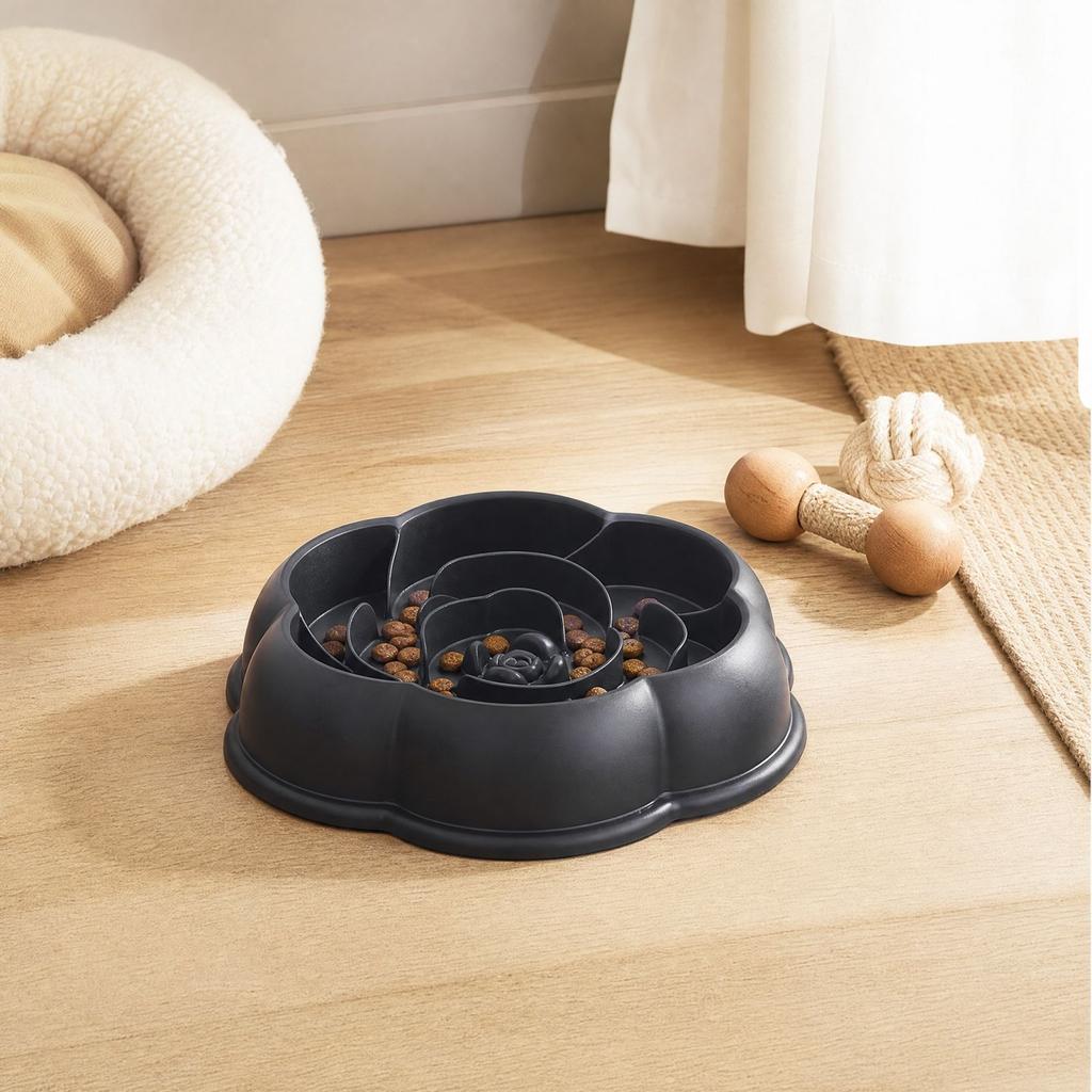 Petal Slow Feeder Dog Bowl for Fast Eaters, - Interactive Puzzle Dish to Help Slow Down Eating at Mealtime
