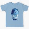 Blue Emotion Character Illustration Kids T-Shirt