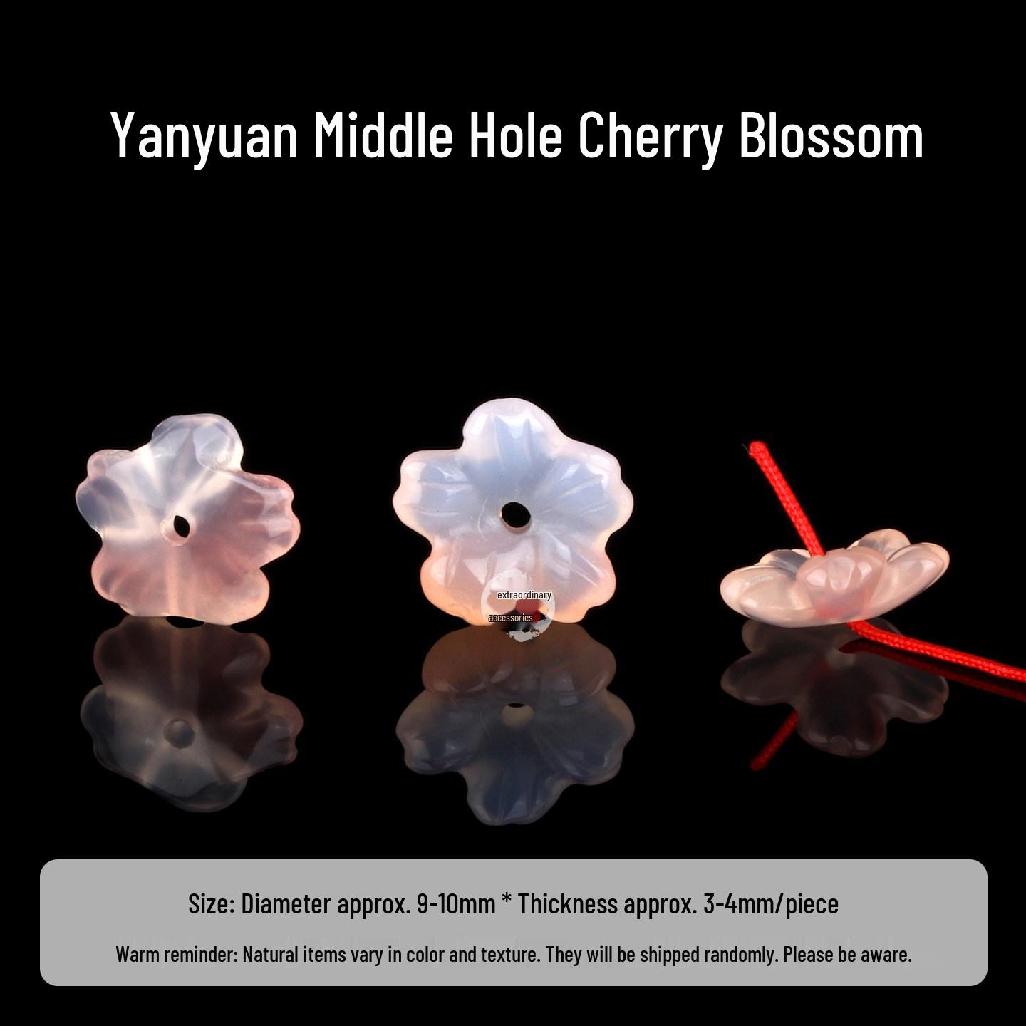 Yanyuan Agate Cherry Blossom Bracelet Hair Accessory Set