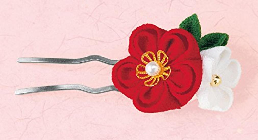 Takagi Fiber Panami Kyoto Chirimen Tsumami Zaiku Flower Hairpin Chirimen Craft Kit LH-125