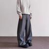American High Street Cleanfit Silhouette Scimitar Casual Trousers Men's Wide Legs Straight and Thin Mopping Design Trousers
