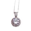 Jewelry 4-carat Zircon Trend Princess Round Bag Pendant Necklace Women's Platinum-plated Collarbone Chain with Diamonds