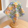 Rural Style Headscarf Baseball Hat Floral Strappy Bandana Cap Triangle Headscarf Hat  Spring