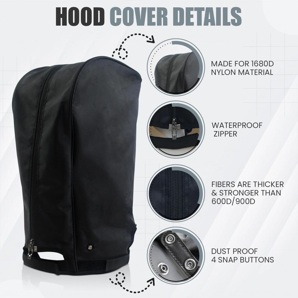 Regency Borrelås Golfbag Regntrekk Miljøvennlig Universell Passform Slitesterk Rask Tilgang Køllebeskytter Vanntett & (Svart, stor)