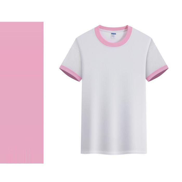 Summer Kids' Cotton Crew Neck Short Sleeve T-shirt with Custom Logo - Lightweight Solid Color Uniform Base Layer