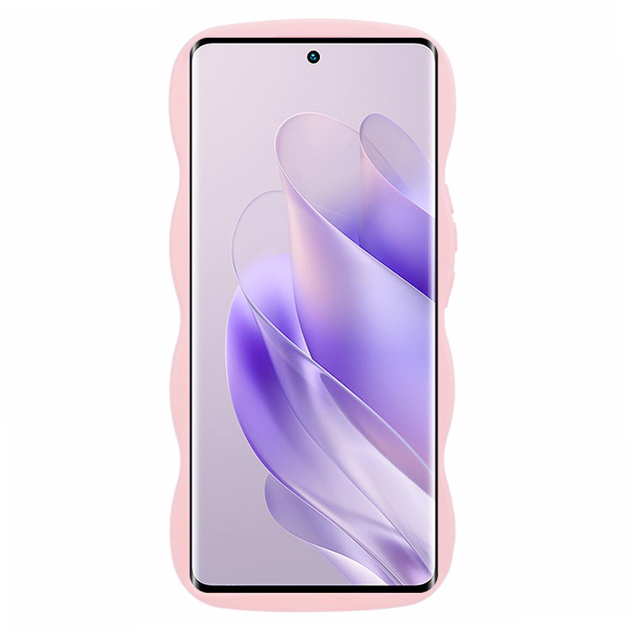 

XL Series For Infinix Zero 30 4G Case TPU Phone Cover with Wave Edge Frame Pink