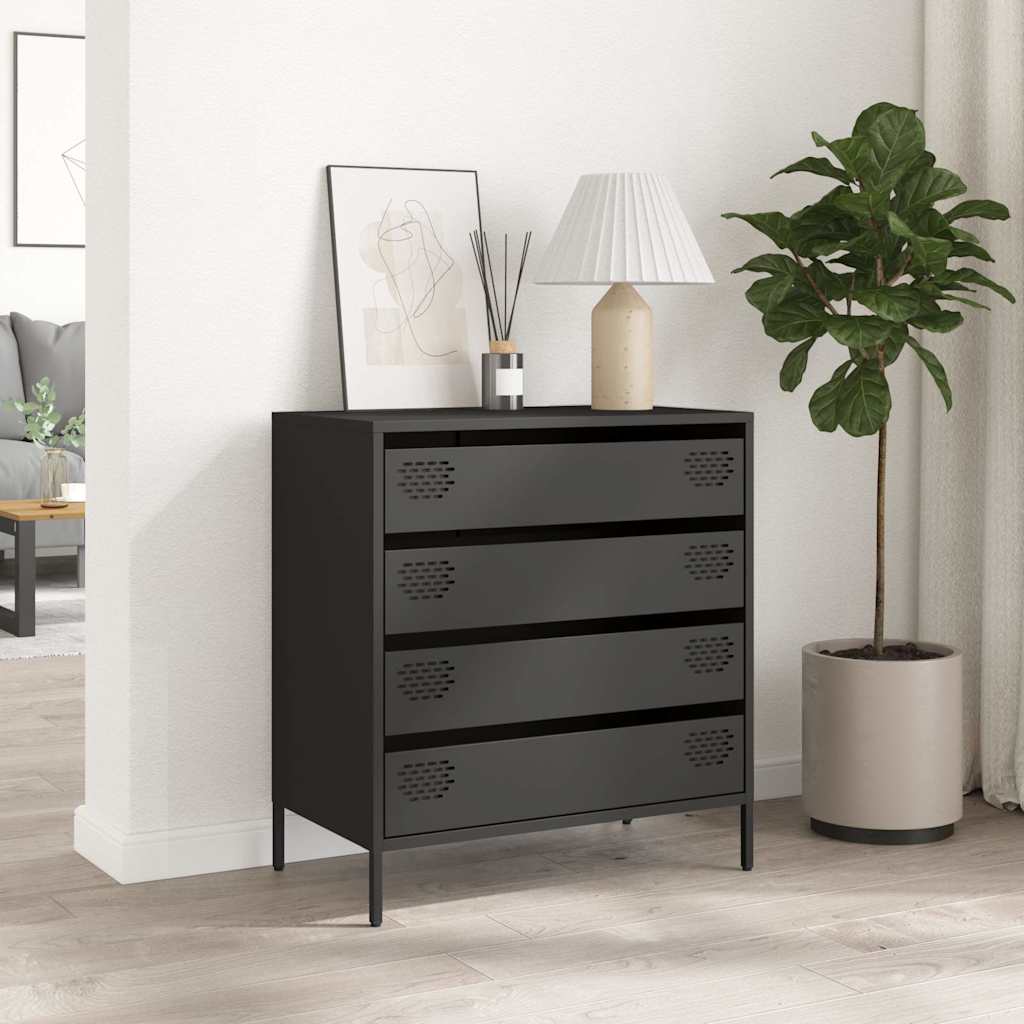 Sideboard Black 68 x 39 x 73.5 cm Cold Rolled Steel