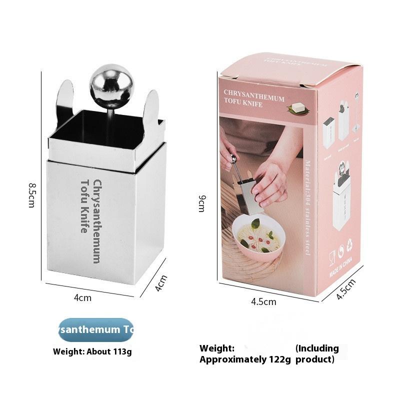 Креативная форма для нарезки тофу из нержавеющей стали, сделай сам, ручная держатель для нарезки тофу, быстрая нарезка, инструмент для нарезки тофу «Хризантема»