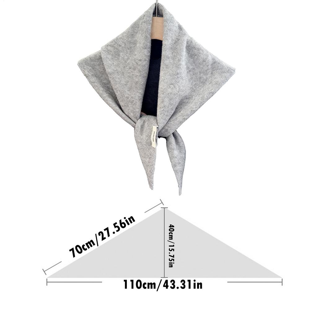 

Треугольный шарф Теплая накидка Зимняя шаль Мягкая шерстяная смесь Модные шарфы для женщин Дам Повседневные уличные модные аксессуары светло-серый