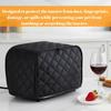 2 Slice Toaster Cover,Black Toaster Covers, Cotton Quilted Toasters Covers 2 Slice Wide Slot, Washable Kitchen Cover for Toasters and Kitchen Small