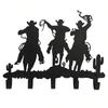 Metal Cowboy Hat Wall Hook Rack Western Decor Bar Hanging Storage Organizer