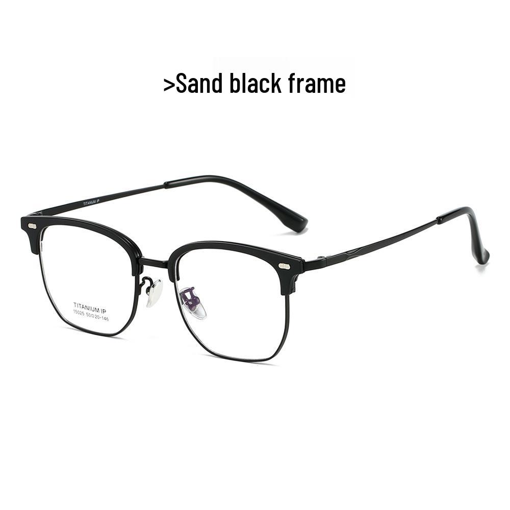 2024 Autumn Winter New CBD Business Titanium Frame Glasses with Anti-Blue Light and Myopia Protection, Model 15025