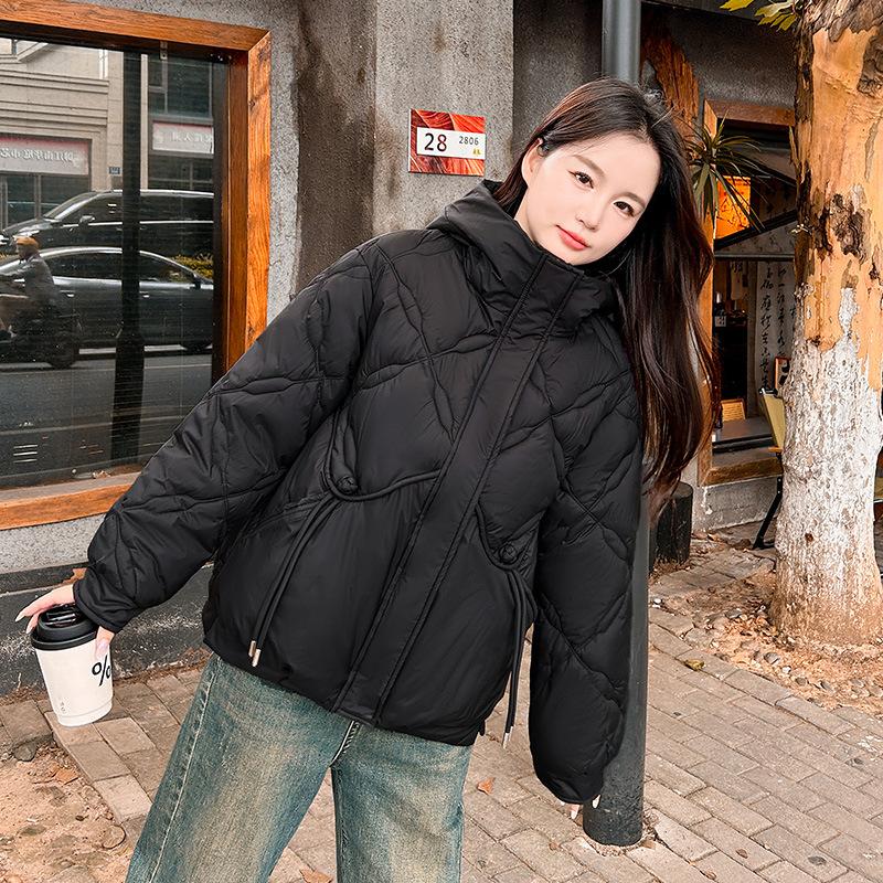 Short down cotton clothes winter women's new light and thin loose short small fashion coat