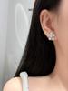 Musla Design Jewelry Stud Earrings For Women 925 Sterling Silver Earrings Zircon Fashion Flower Style Hoop Earrings