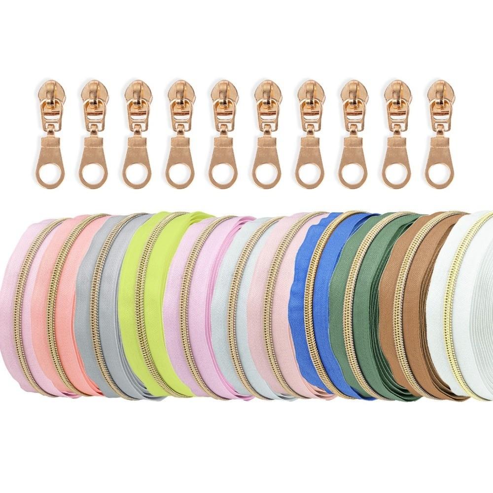 No.5 Bag Zipper Set Contrast Color Slider Closure Zip New Jacket Long Zips  For Sewing Garment