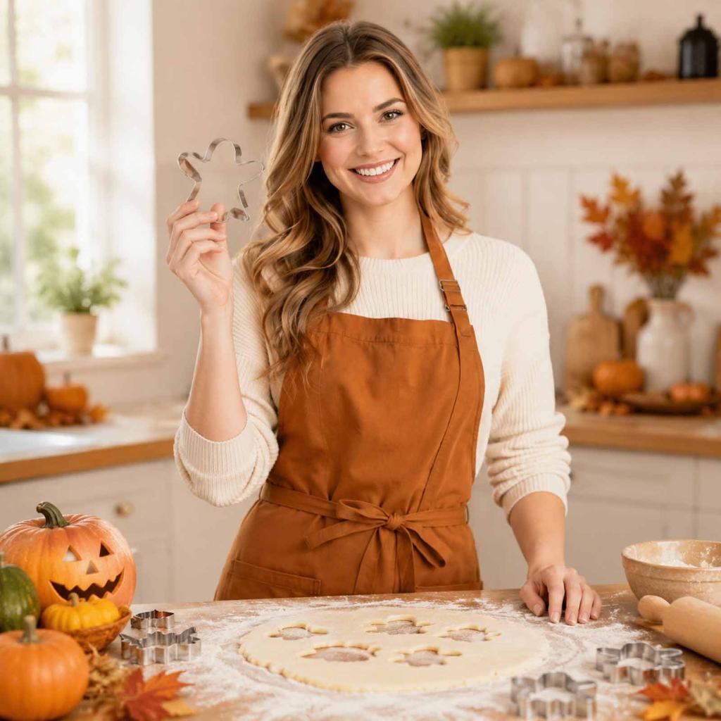 12 Pieces Halloween Cookie Cutters Set Stainless Steel Pumpkin Ghost Witch Hat Bat Spider Owl Coffin Crown Shape Baking Tools