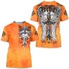 Retro and Old 3D Digital Printing Men's Loose Casual Short-sleeved Crew Neck T-shirt
