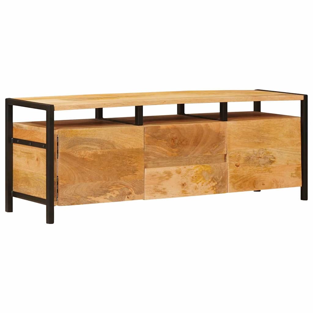 Storage Cabinet In Brown 110 X 30 X 40 Cm Solid Mango Wood