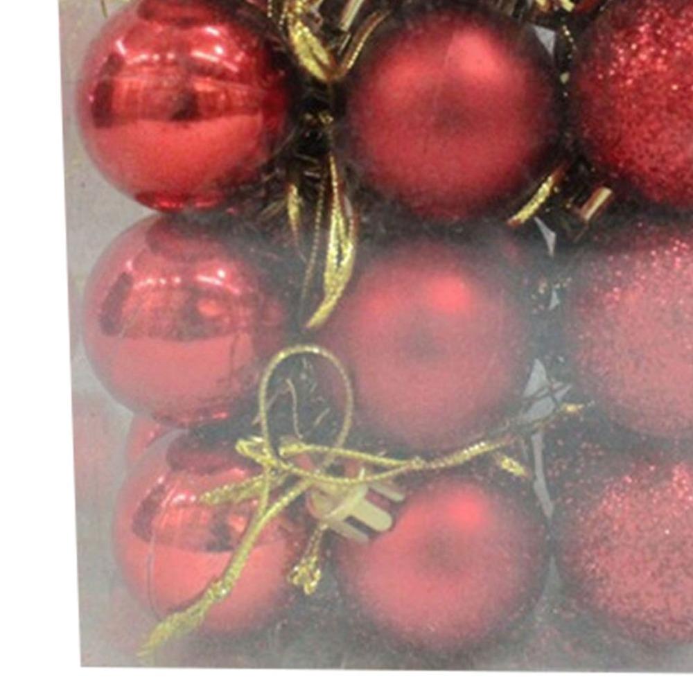 72pcs Plastic Christmas Balls 3 Cm 1.2 In Christmas Hanging Ball Gold Red Pink Decorative Balls Christmas Tree Balls