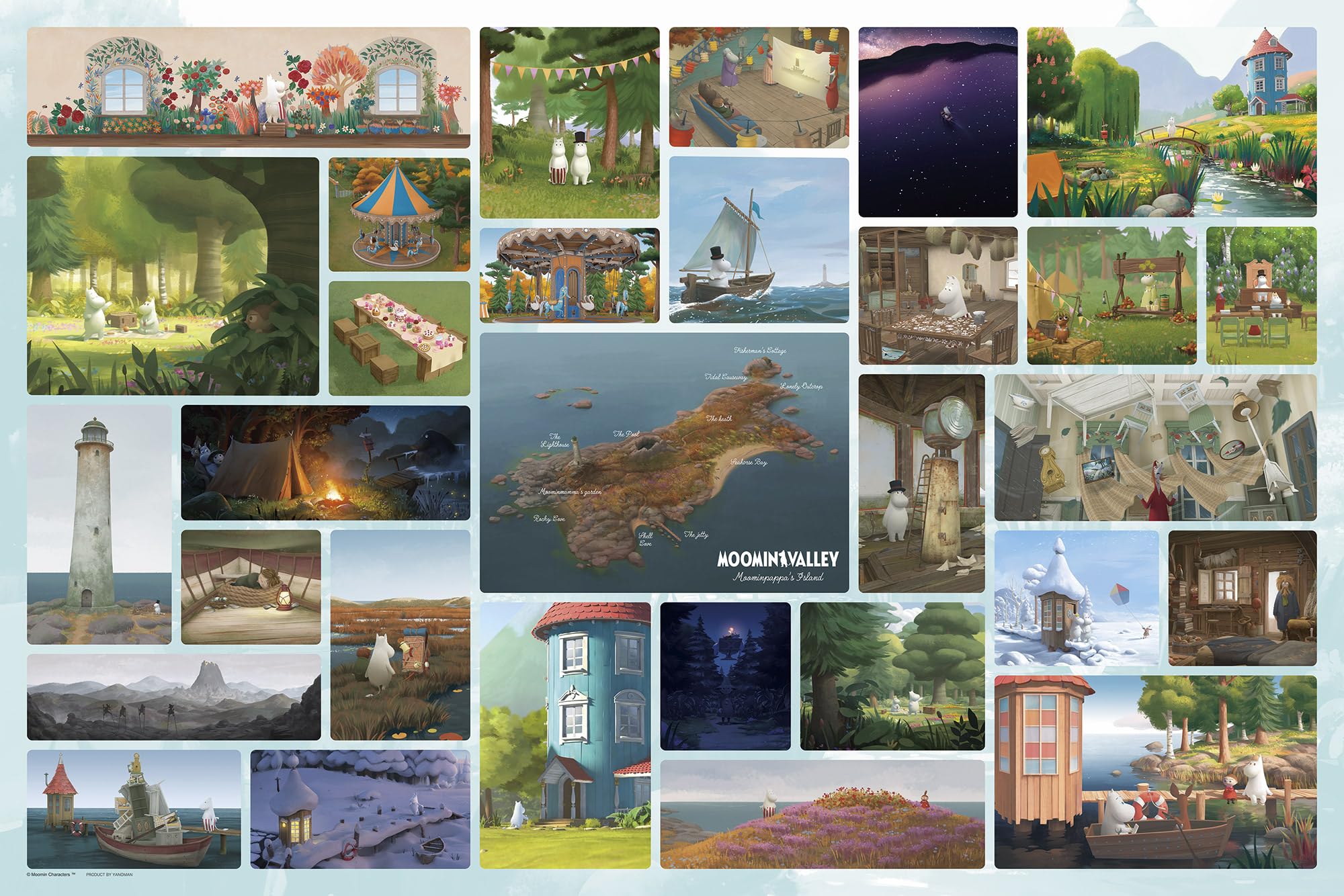 

Yanoman в Пазле Долина Муми-троллей Включает Услугу Запроса Детали и Инструкции к Пазлу (Яноман) [Сделано в Японии] 1000 деталей (50x75cm)