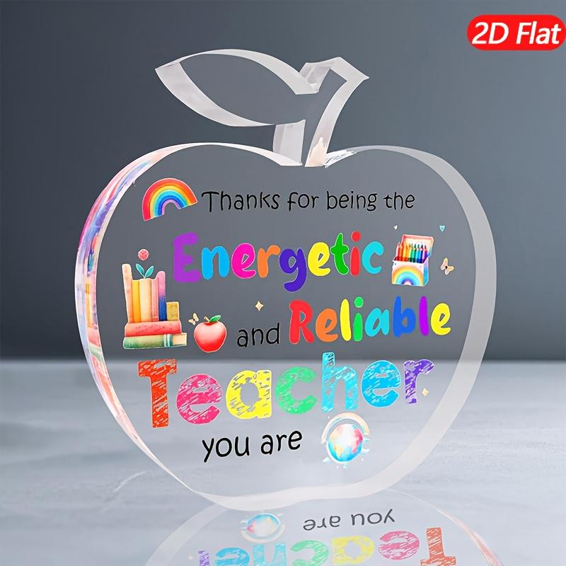 Teacher Appreciation Thank You Gift End of The Year Gifts, Acrylic Plaque, Retirement Gift Table Decoration, Nurseries, Home Desk Living Room Acrylic