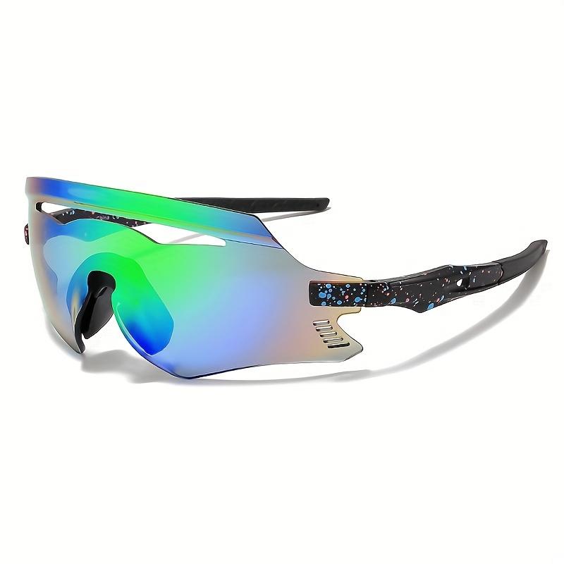 

1pc Unisex Rimless Sports Sunglasses, Fashionable Mask Design Anti-Glare Polarized TAC Lens for Climbing,Windproof for Running