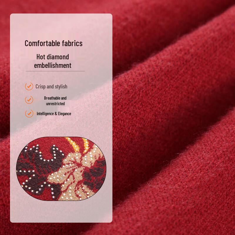 Elegant Embroidered Knit Cardigan & Dress Set