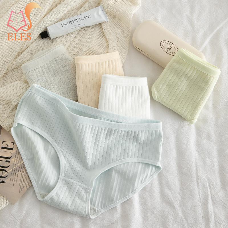 Dámské spodní prádlo Bavlna Krásné kalhotky se středním pasem Mladá dívka Antibakteriální kalhotky Jednobarevné Dospívající intimní prádlo