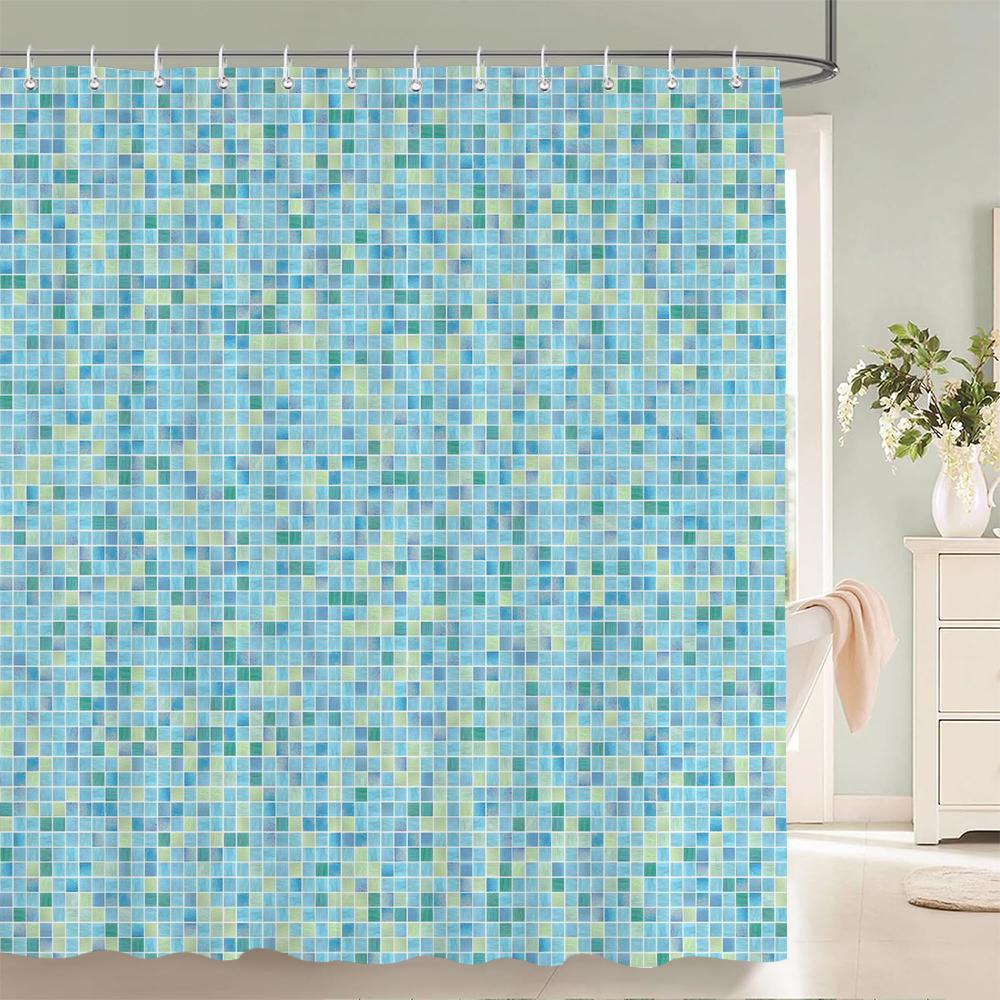 Geometry Pattern Shower Curtains Waterproof Polyester Personality Bathroom Curtain With Hooks Curtains For Bathroom Shower