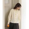 Women's Yellow Long Sleeve French Embroidery Polo Collar Shirt - Versatile, Professional, Casual Blouse