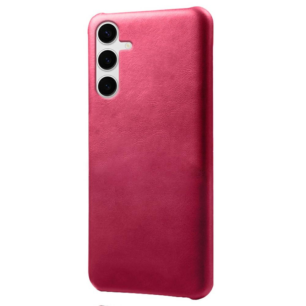 For Samsung Galaxy S25+ Case Calf Texture PU Leather Hard PC Protective Phone Cover