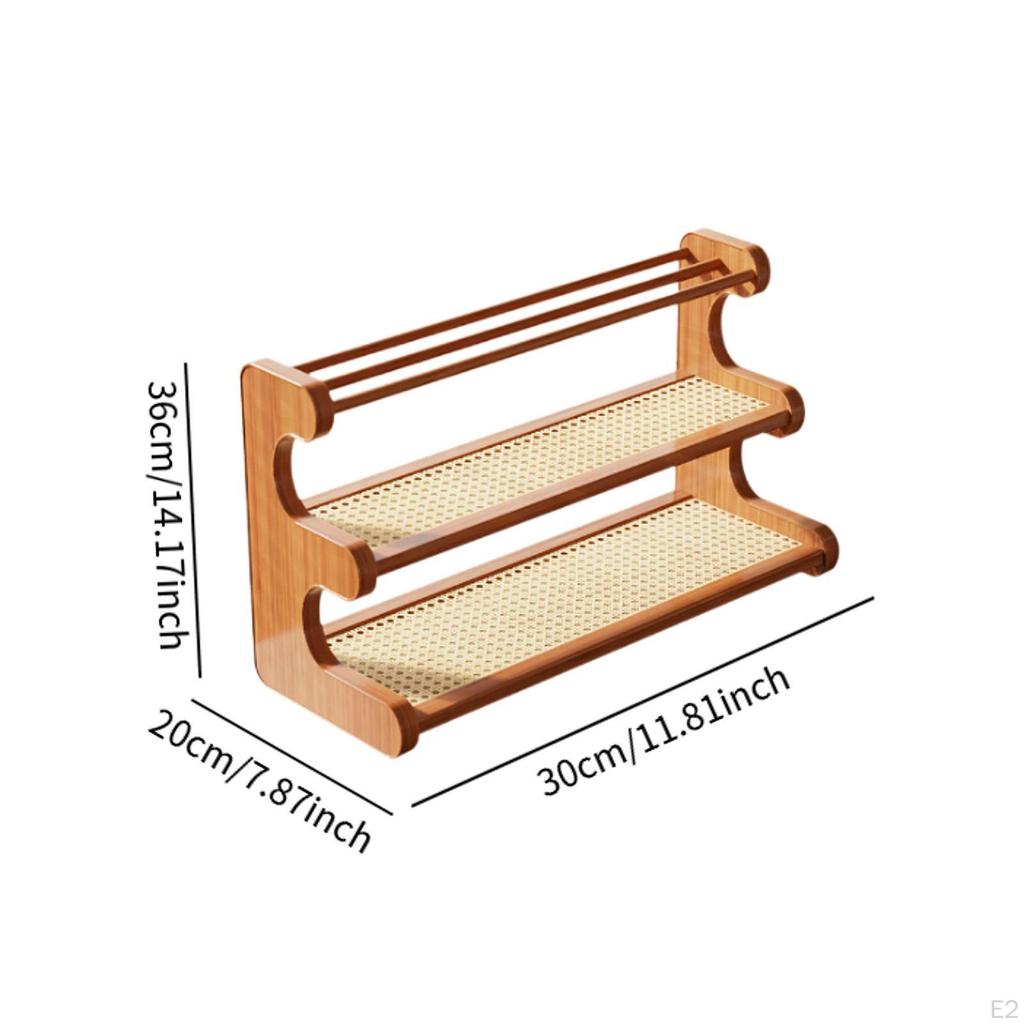 Chinese Teapot Shelf 3 Tier Portable Space Saving Gift Mug Holder Desktop Organizer for Apartment