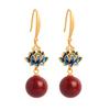 Female Retro Elegant Versatile Chinese Style Lotus Earrings